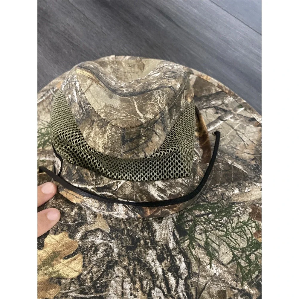 Real Tree Camo Bucket Cap Hat Vented Men's Sz S/M Realtree